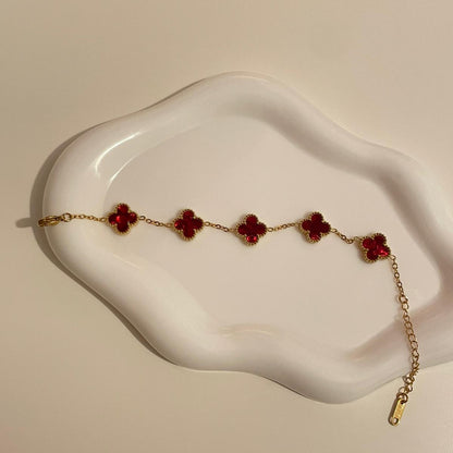 Pulseira Lucky Clover - Rubi