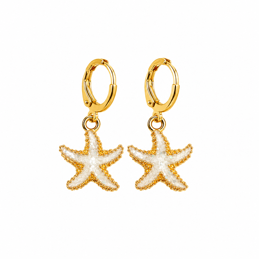 Brincos Starfish | Pearl