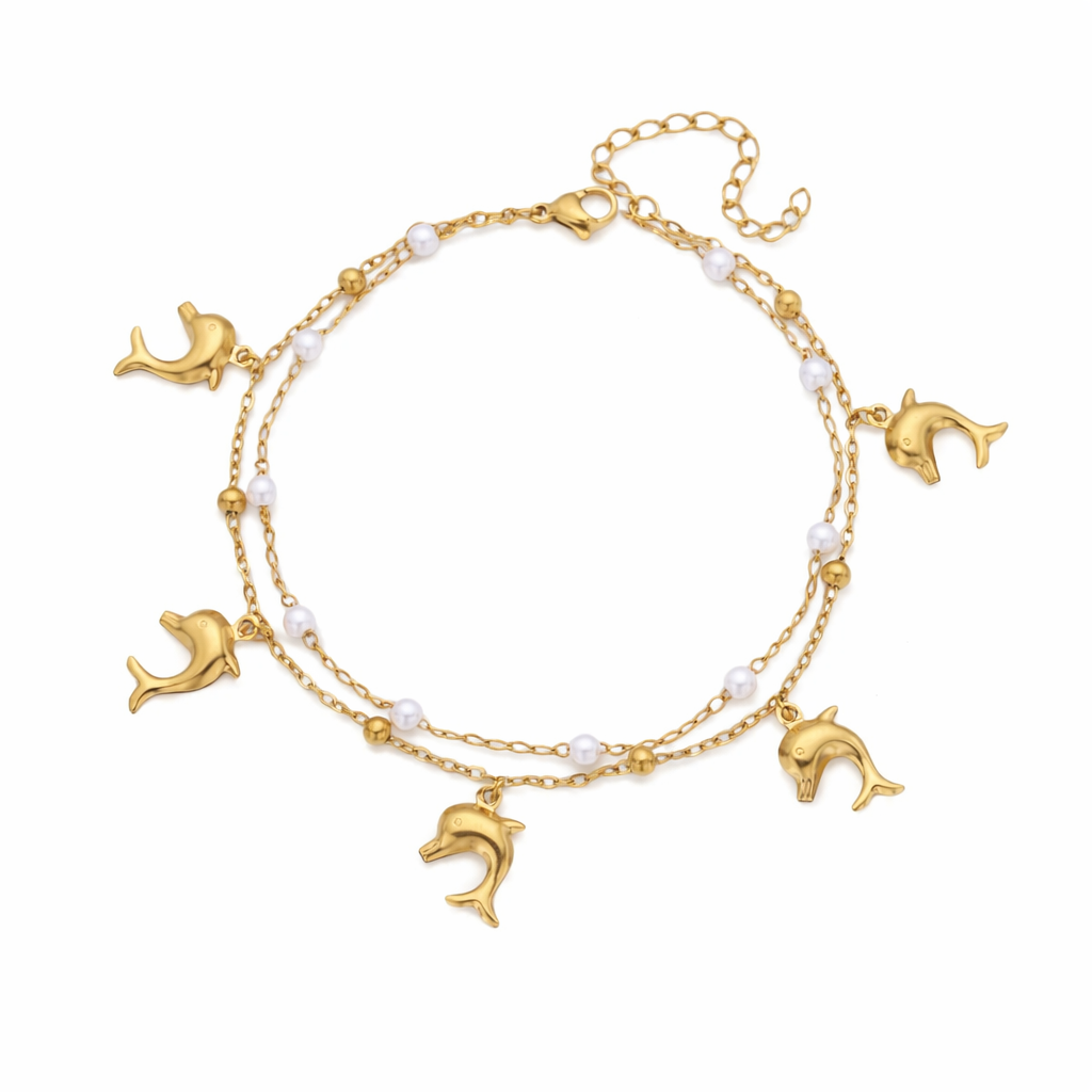 Tornozeleira Dolphin Pearls