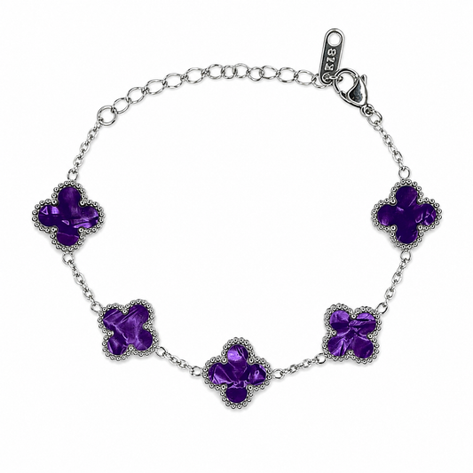 Pulseira Lucky Clover Silver | Purpur