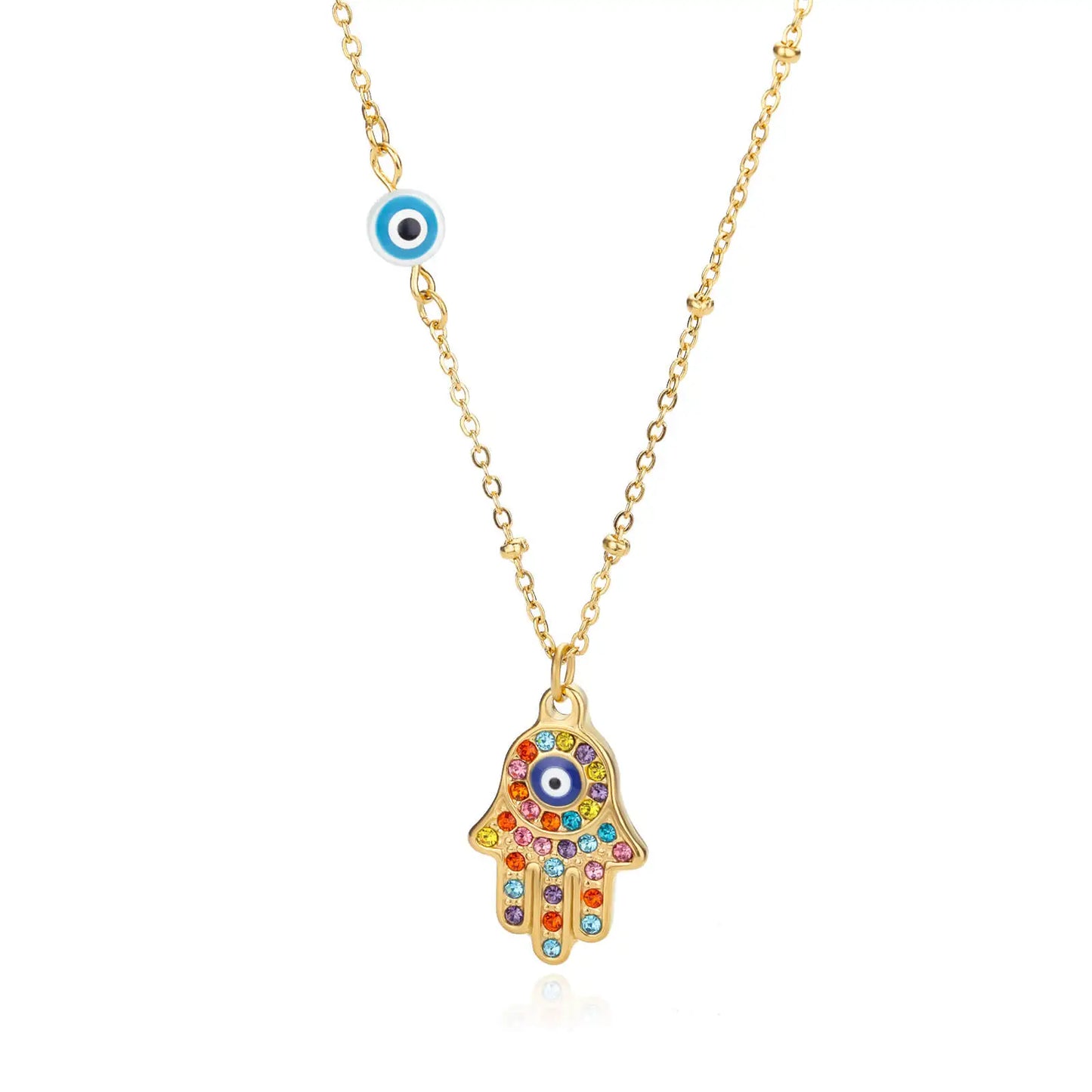 Colar Gold Eye Peace