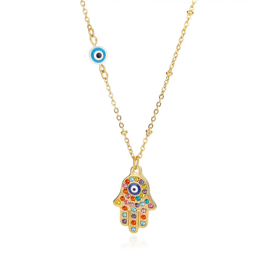 Colar Gold Eye Peace