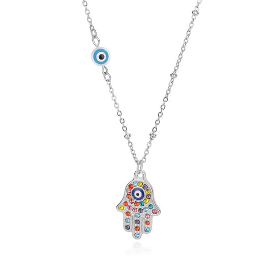 Colar Silver Eye Peace