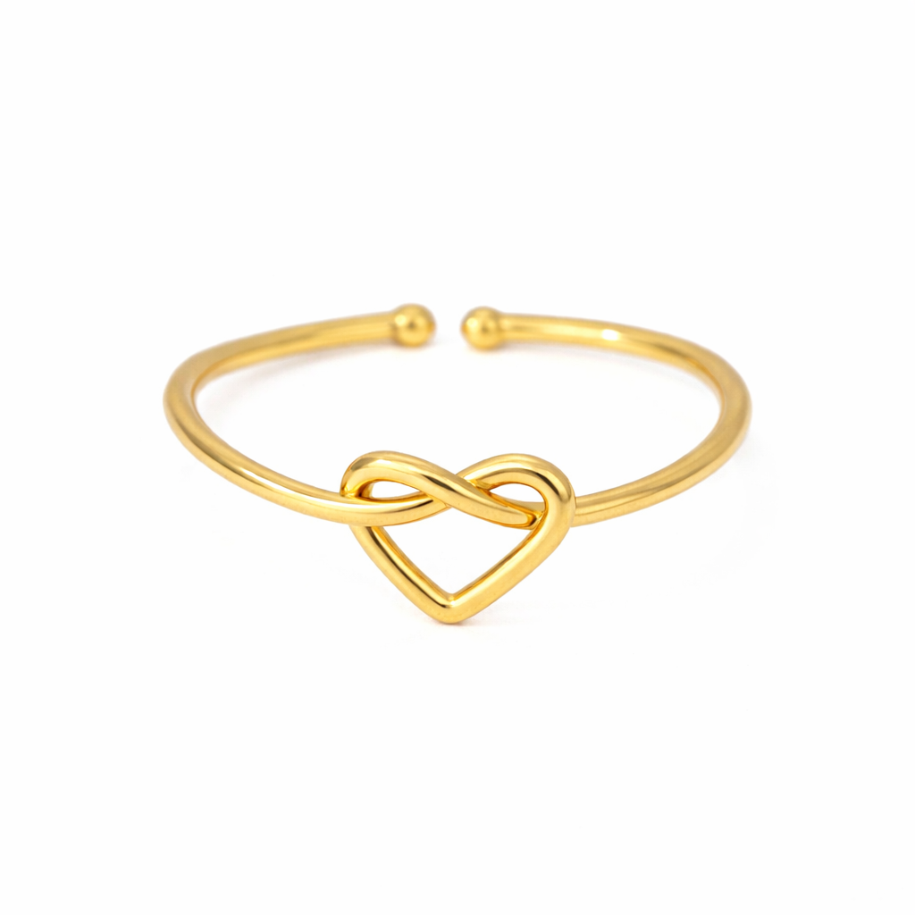 Anel Gold Heart Bond