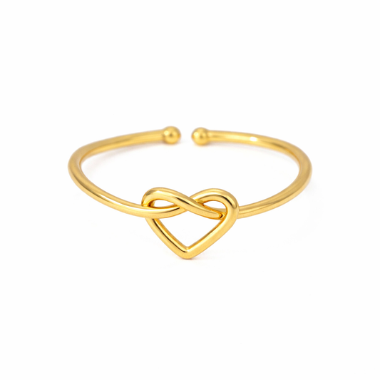 Anel Gold Heart Bond