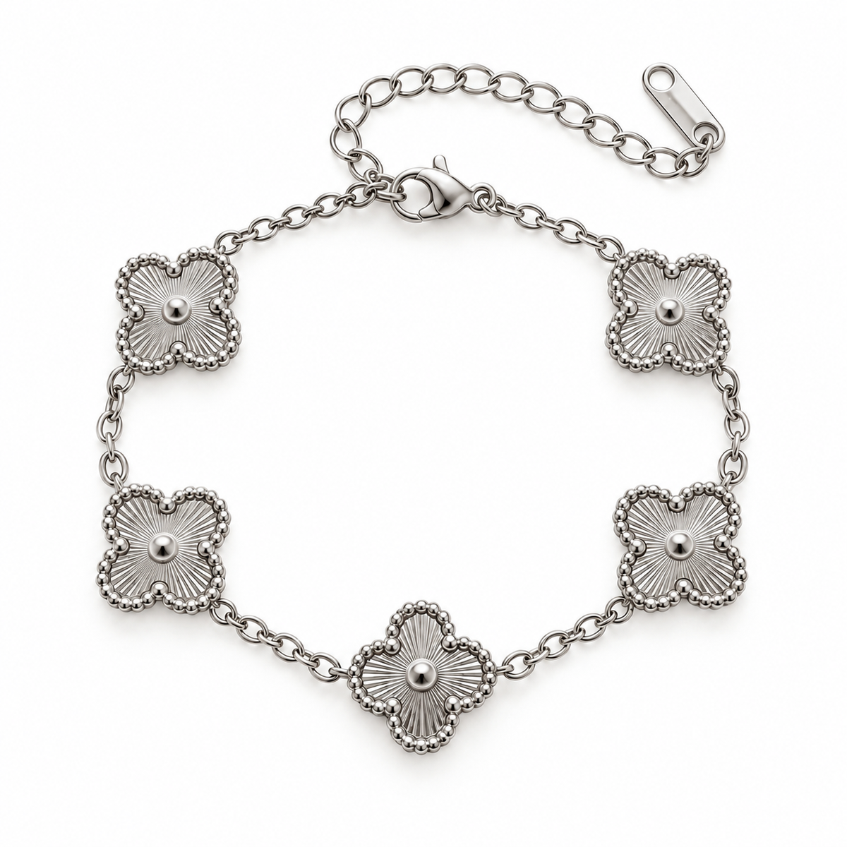 Pulseira Shiny Silver Clover Mini