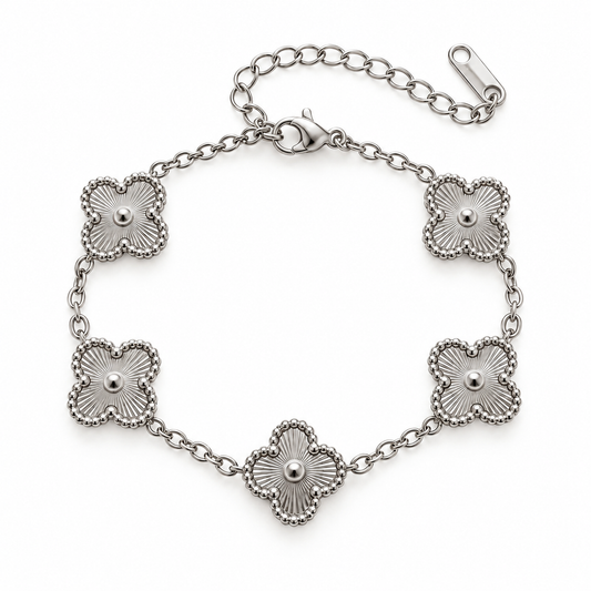 Pulseira Shiny Silver Clover Mini