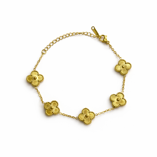 Pulseira Shiny Gold Clover Mini