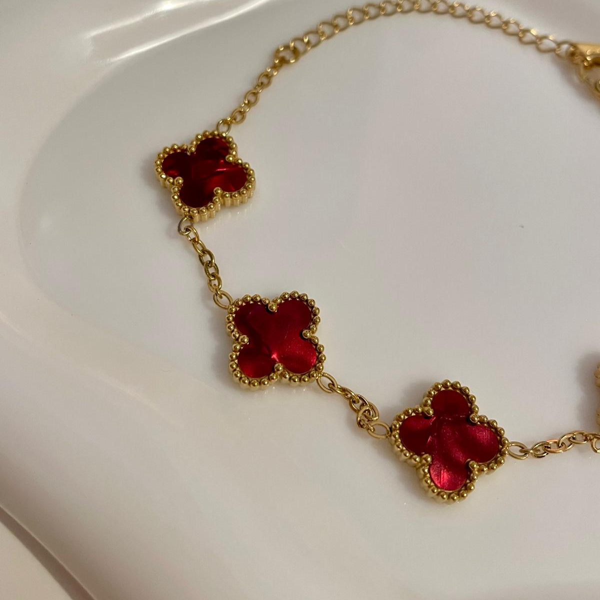 Pulseira Lucky Clover - Rubi