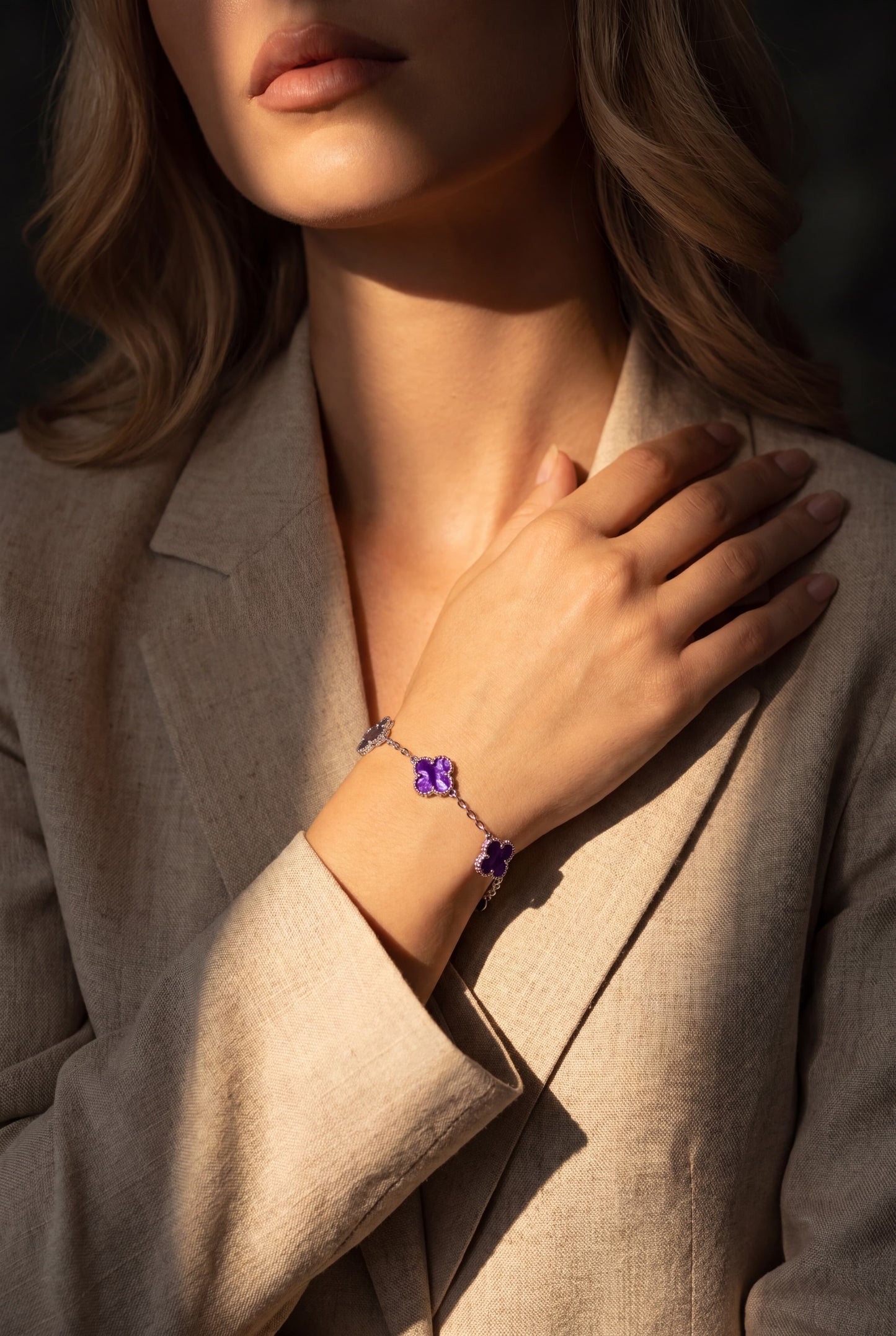 Pulseira Lucky Clover Silver | Purpur