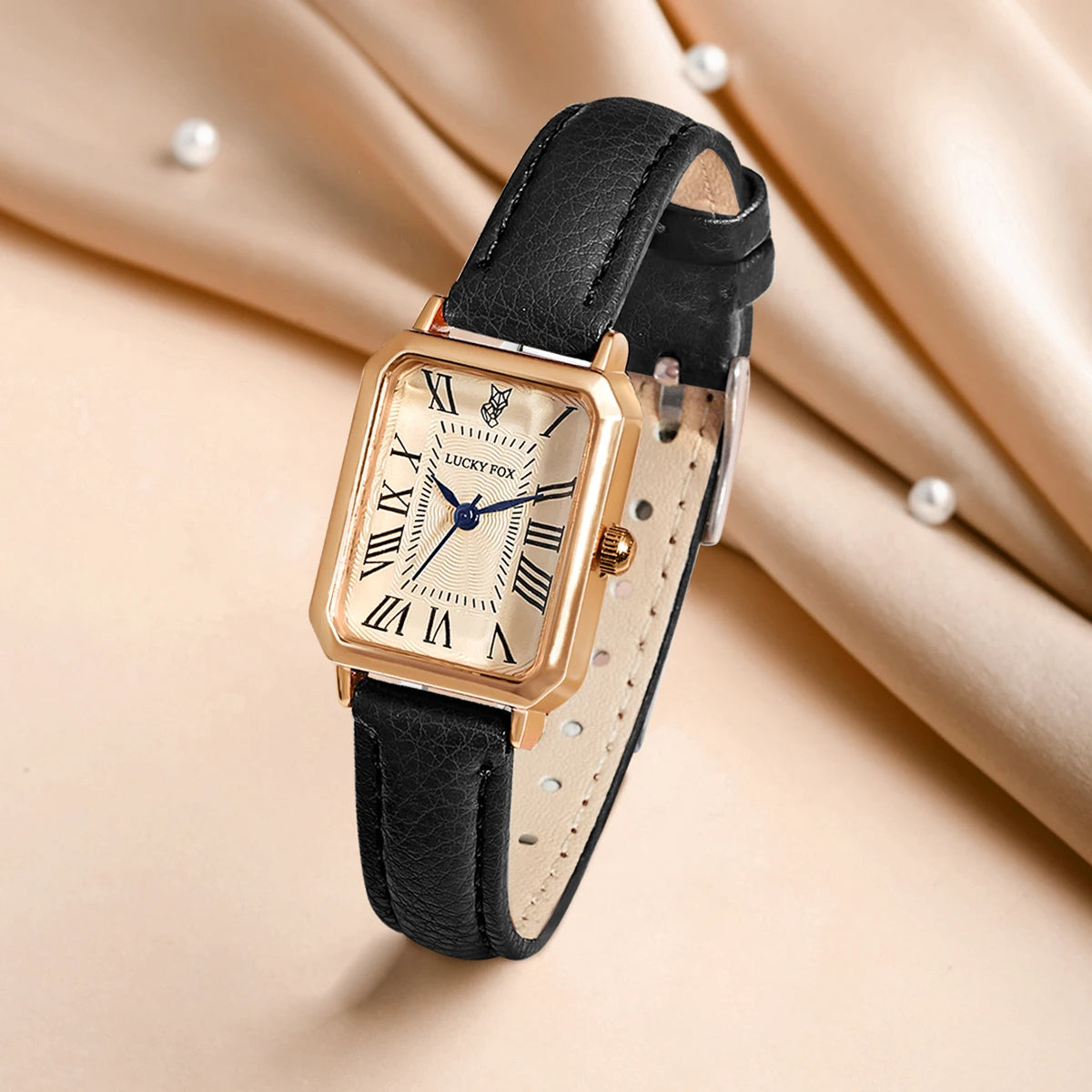 Relógio Vintage Gold Black