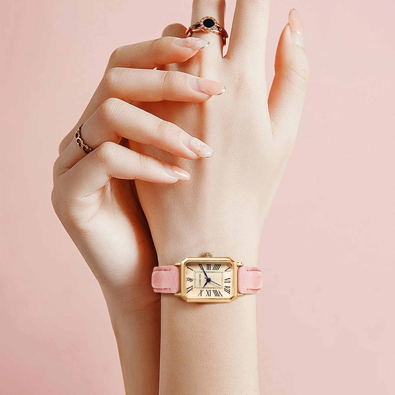 Relógio Vintage Gold Pink