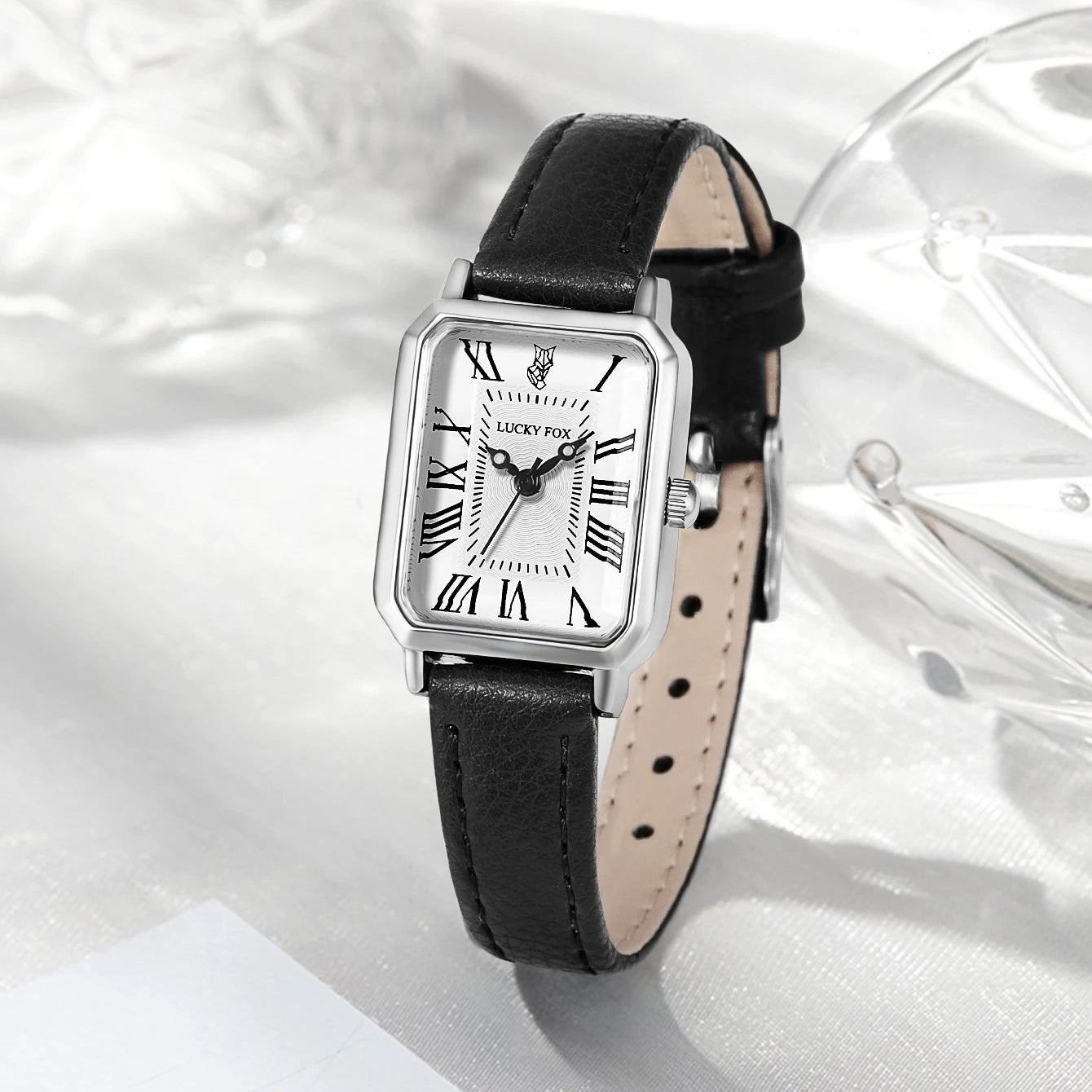 Relógio Vintage Silver Black