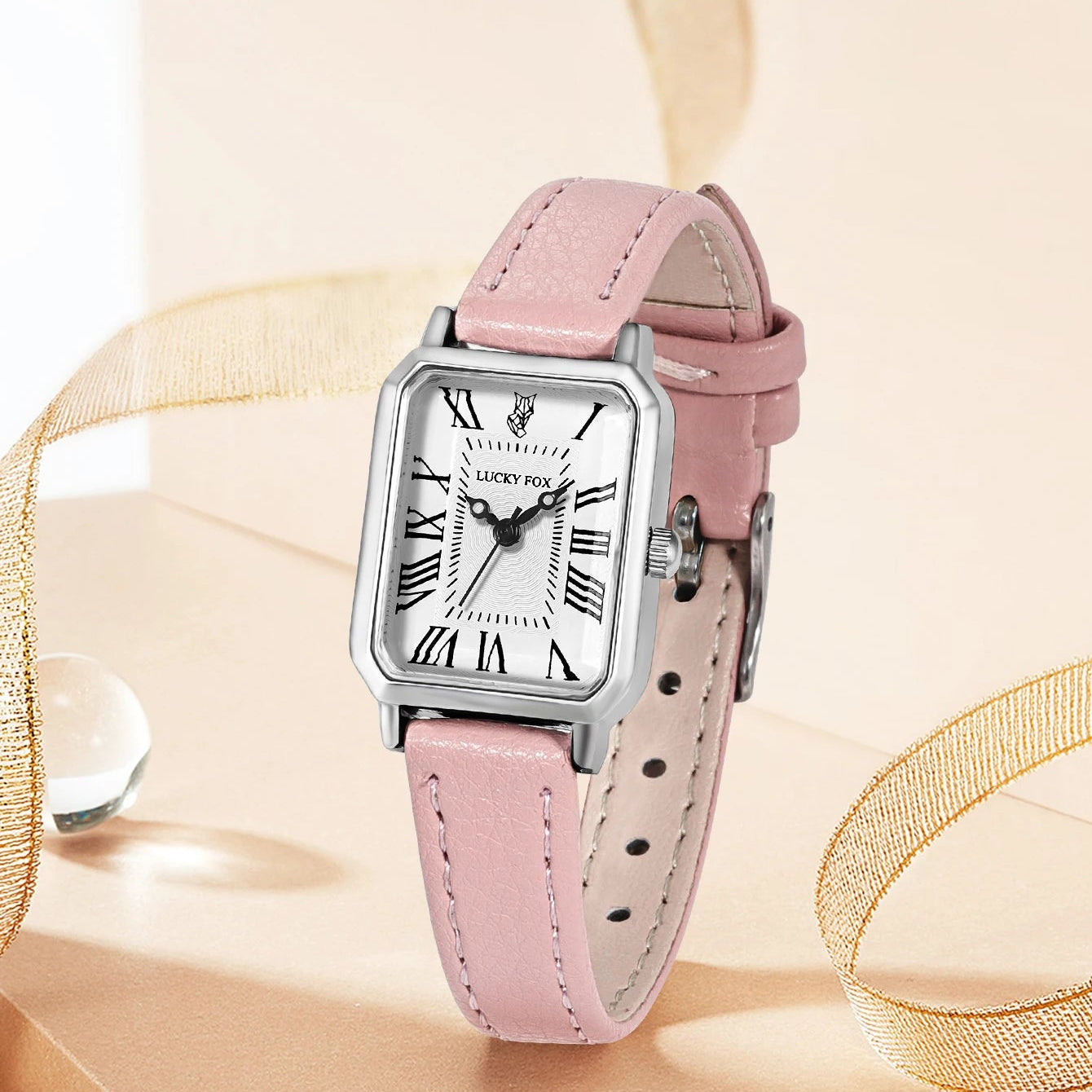 Relógio Vintage Silver Pink
